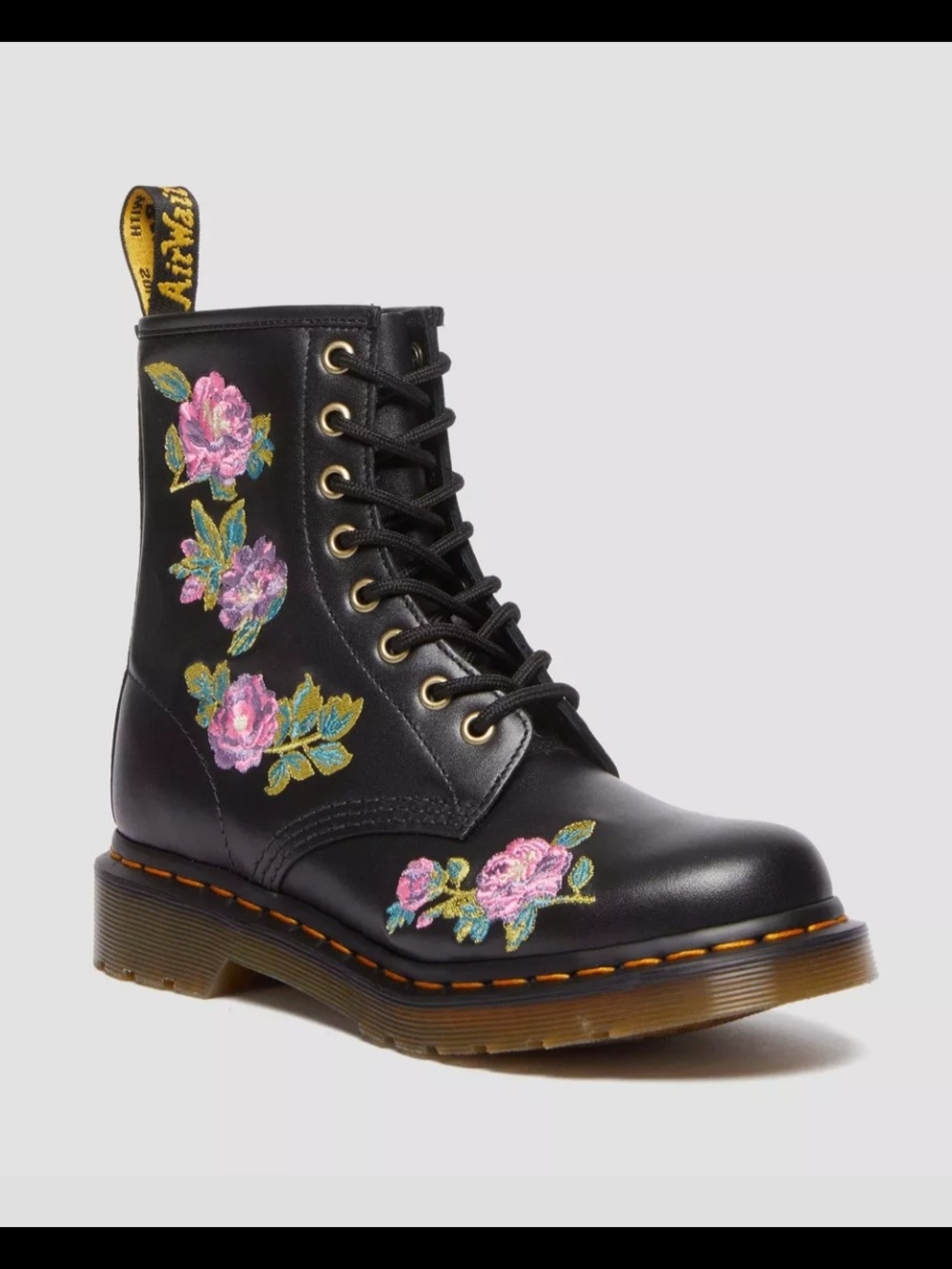 Dr. Martens 1460 Vonda II Women's Embroidered Floral Boots In Nappa Lux 7 NIB